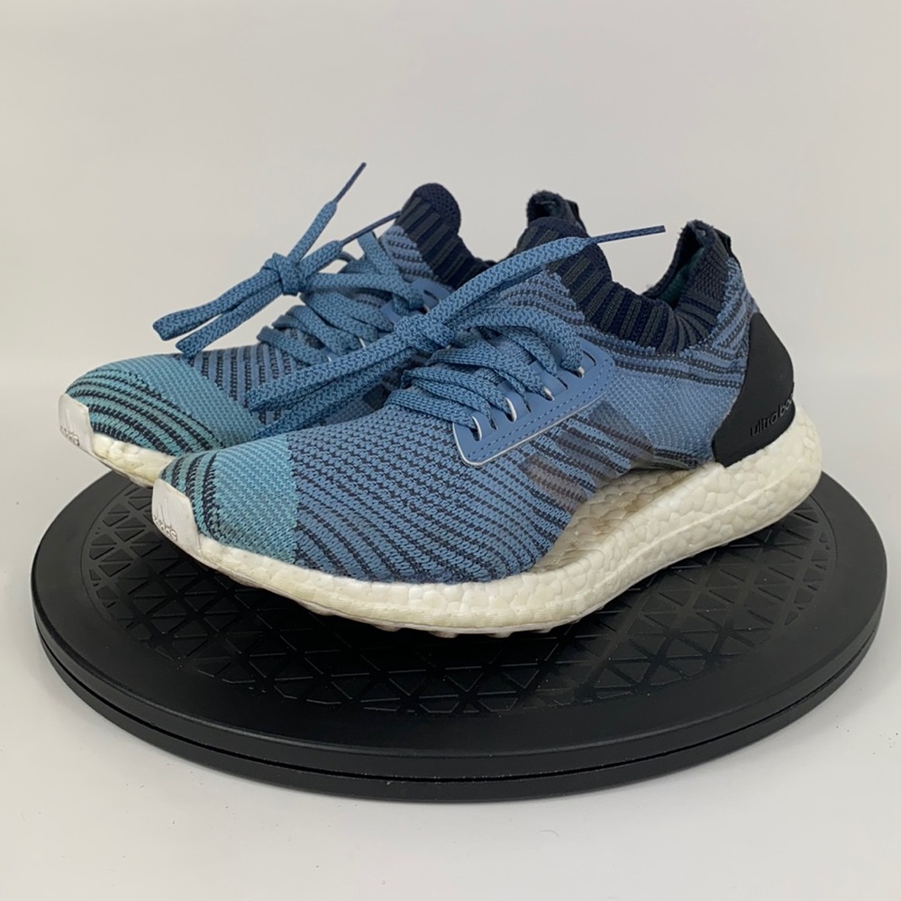 Adidas UltraBoost X Parley Blue/Black Running Shoes AQ0421 Women's Size 5.5